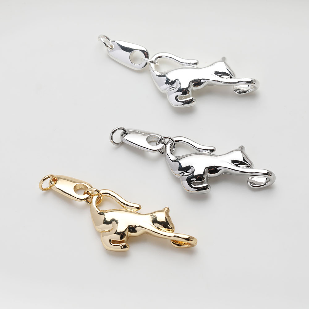 Charm Necklace Dainty - Conectores de pulsera de gato con