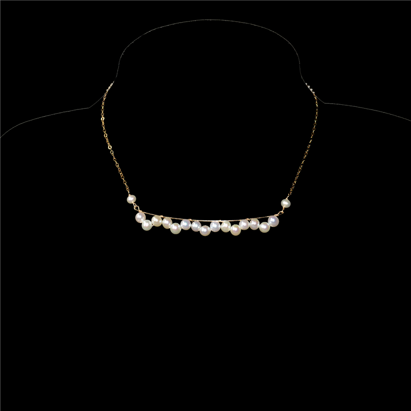 Charm Necklace Dainty - Lii Ji-collar de perlas reales rellenos
