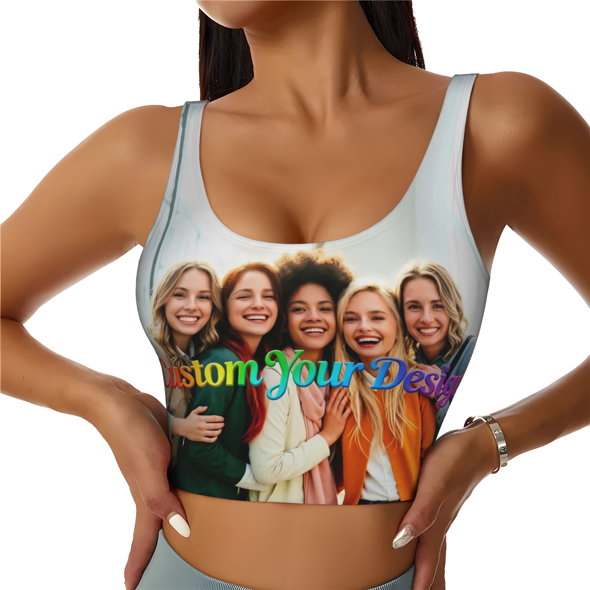 Women Accessories Logo Design - Sujetador Deportivo Personalizado de Alto Impacto