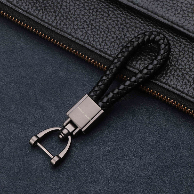 Women'S Jeep Accessories - LLavero con cordón de cuero genuino