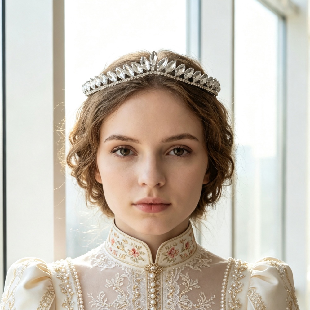 Women'S Wedding Accessories - Tiaras minimalistas de cristal para el