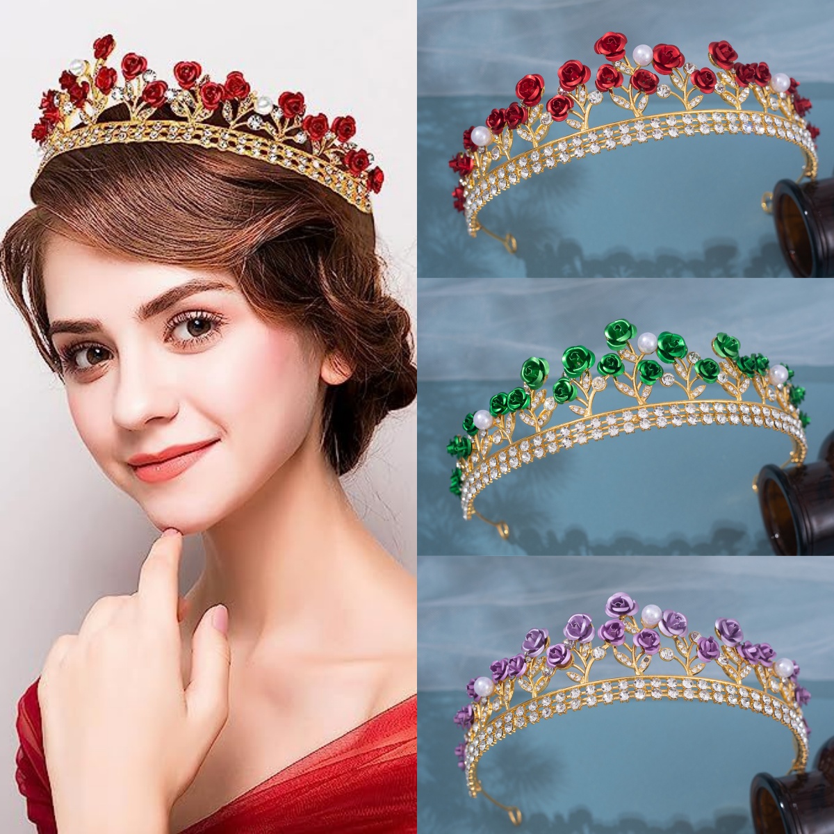 Women'S Wedding Accessories - Corona de Novia de Cerámica Estilo