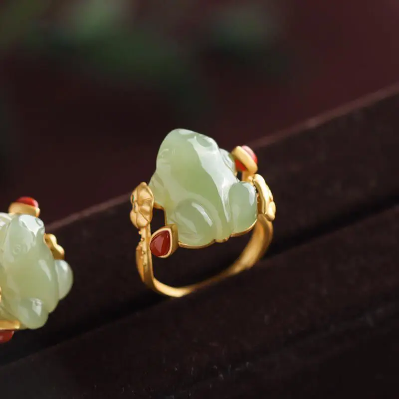 Anillos de rana de Jade verde  - Women'S Accessories Rings reseña y precio