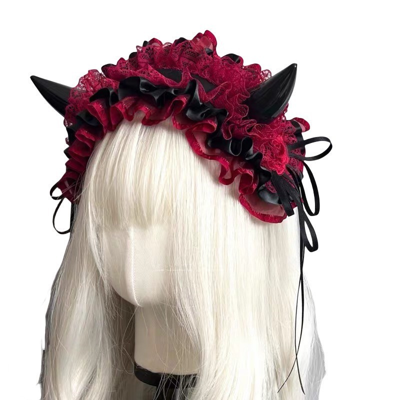 Diadema con lazo de encaje gót - Women Accessories Photos reseña y precio