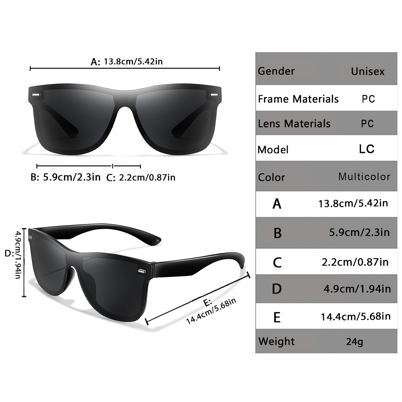 Gafas de sol cuadradas para ho - Sunglasses Oversized Square reseña y precio