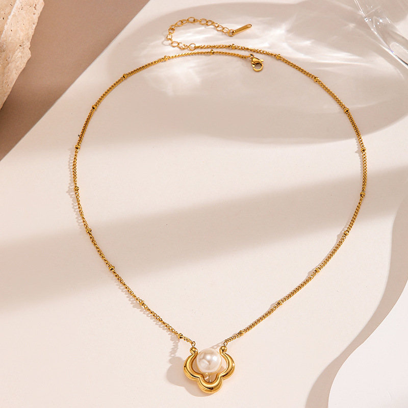 Collar con colgante de perlas  - Charm Necklace Dainty reseña y precio