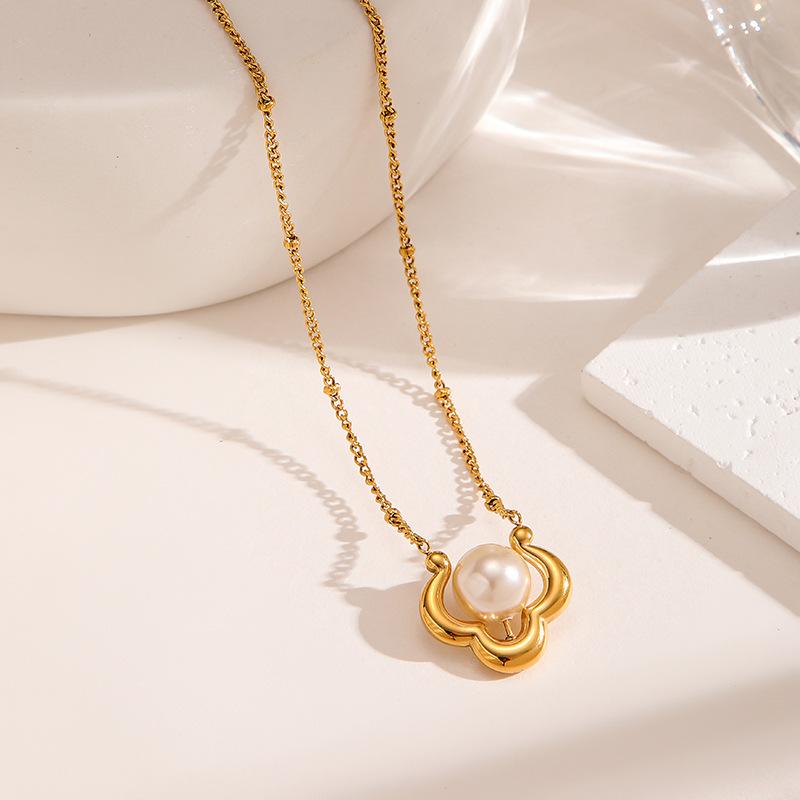 Collar con colgante de perlas  - Charm Necklace Dainty reseña y precio
