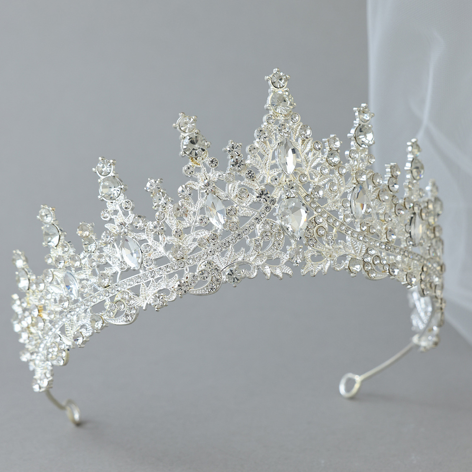Tocado nupcial con corona de d - Women'S Wedding Accessories reseña y precio