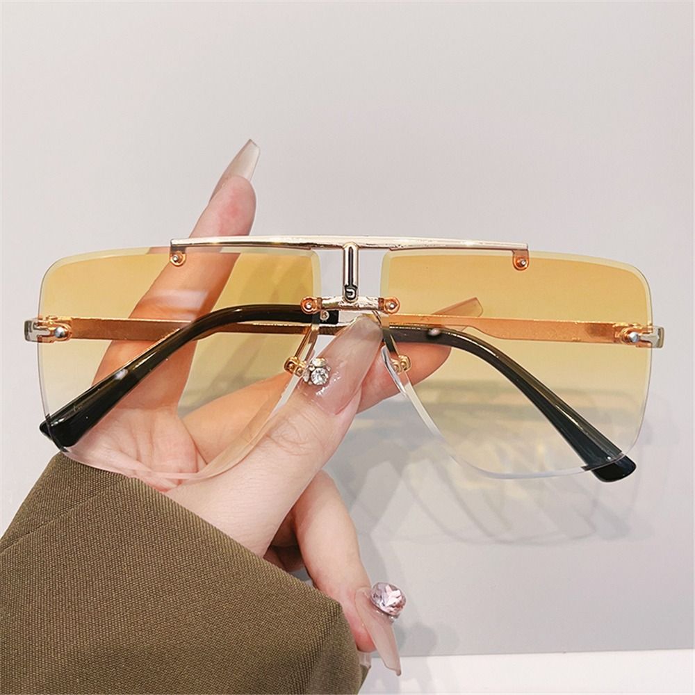 Gafas de sol de doble puente d - Sunglasses Oversized Square reseña y precio